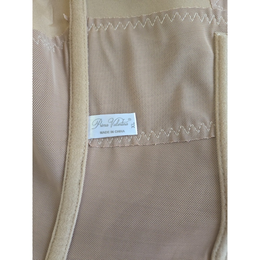 Prima Valentina Compression Cami Corset Size XL Boned Adjustable Straps Nude - Picture 6 of 8